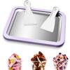 Leisuremix Piastra per gelato lilla, Rolled Ice Cream Maker con 2 spatole, set fai da te per la casa