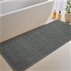 Dolic Tappetini da Bagno con Fondo in Gomma Antiscivolo, Tappetini da Bagno Assorbenti, Tappeti Ultra Sottili a Peluche Basso che Si Inseriscono Sotto la Porta (Dark Grey, 43 x 120 cm)