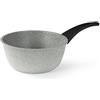 FLONAL DURA INDUCTION casseruola 1 manico in alluminio antiaderente 20cm, spessore 3,5mm, H: 9,0cm, adatta a tutti i fuochi inclusa induzione, effetto pietra