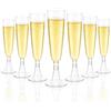 Huanmin Bicchieri Champagne in Plastica 30 Pezzi da 160 ml, Flûte Trasparenti con Base Rimovibile, Calici Infrangibili Riutilizzabili per Prosecco, Mimosa, Matrimonio, Festa e Catering