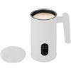 DHQCQL Montalatte elettrico da 350 ml, montalatte elettrico con spazzola, 400 W, montalatte elettrico, scaldabagno automatico e schiuma fredda per latte, cappuccino, macchiato (bianco)
