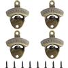 Uncle Paul 4 PCS Apribottiglie a Parete in Rame Stile Vintage | Uncle Paul Rustico con Viti per Casa Giardino Bar KTV Hotel (Bronzo) KH0204MX2