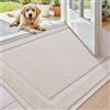COLOR&GEOMETRY Zerbino d'Ingresso 50x80cm, Sporco Zerbino Absorbentes, Tappeto Ingresso Interno ultrasottile, per Ingresso, Porta e Corridoio, Bordo beige