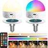 TobeBright Lampadina Ricaticabile USB E14 con Telecomando, RGB+3 Temperature di Colore+1800K Modalità Notturna Dimmerabile, per Campeggio, Comodino e Illuminazione di Emergenza(2-Pezzi)
