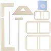 AHANDMAKER Rilegatura semplice per album di ritagli, righello a forma di L, in legno, a forma di T, guida distanziatrice angolare, set di strumenti per rilegatura a libro, per la produzione di libri