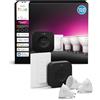 Philips Hue Kit di avviamento - PHILIPS HUE - Luce bianca e atmosfera colorata - 1 Bridge Pro + 3 faretti GU10 da 400 lumen + 1 interruttore dimmer
