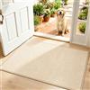 ZORVENIX Zerbino Ingresso Interno 80x120cm, Antiscivolo Assorbente Lavabile, Beige