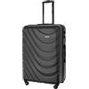 BARRENS Valigia grande | Bagaglio da stiva | 77x51x30 cm | 96 L | 4 ruote a 360 gradi | Maniglia flessibile | Valigia rigida | Compatibile con le compagnie aeree | Nero