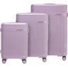 WITTCHEN Set valigie in policarbonato Gloss Line | set di valigie rigide con 4 ruote | Lavanda