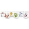 Excelsa Flora & Fauna Set 6 Bicchieri Acqua, Vetro, Multicolore