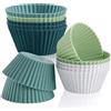 Kolamom Pirottini per muffin in silicone 24 pezzi, riutilizzabili, in silicone, per torte, crema pasticcera, budino