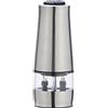 WENKO Macinino elettrico 2 in 1 con luce - Macina sale e pepe con illuminazione, Acciaio inossidabile, 7 x 17.5 x 6 cm, Argento opaco