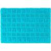 Relaxdays Tappeto da Bagno in Cotone, 60x40 cm, Antiscivolo, Lavabile, Tappetino Doccia e Vasca, Rettangolare, Turchese