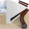 AiQInu Paraspifferi Sottoporta, Guarnizione Porta Blindata e Sottoporta Anti Insetti, 2 Pezzi Barriere Isolanti per Porte Interne ed Esterne, 96 cm x 8 cm, Marrone