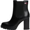 Tommy Jeans Tjw Chelsea EN0EN03112 - Stivaletti da donna con tacco alto, nero, 3,5