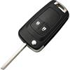 Hyblosp Cover per chiave auto a 2 pulsanti, compatibile con Opel Astra J, Adam, Insignia, Mokka, Zafira, Meriva B, Chevrolet Orlando, Aveo, Matiz, Cruze, Spark, Trax, Corsa, Karl, telecomando auto con lama