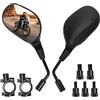 JNEYVIC 2 Pz Specchietti Moto Universali con Morsetto 22mm, Specchietti Moto E24 Omologati Specchietto Laterale per Moti da 8mm e 10mm Specchietto Moti Universali 360° in ABS Antiurto per Quad, Roller