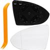 Ennoxwi Specchio retrovisore sinistro per VW Golf 7 GTD GTI 2013-2017, specchietto retrovisore esterno in vetro lato conducente con piastra di supporto, ricambio per specchietto retrovisore sinistro