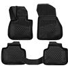 J&J AUTOMOTIVE Tappetini Auto in Gomma su Misura per BMW X1 F48 2014-2022, Set da 4 Pezzi, 3D - con Bordo Alto, Antiscivolo, Inodore, Colore Nero, TPE
