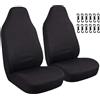 URAQT Coprisedile Universale Auto Anteriore Impermeabile, 2 pezzi Coprisedile per Auto Universale, Coprisedile Antisudore e Impermeabile,Protezione Sedili Auto, per Conducente e Passeggero (Nylon)