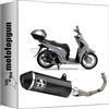 MOTOTOPGUN arrow 53514ANN + 53066MI scarico completo omologato open urban alluminio nero nero compatibile con honda sh 125 i 2017 2018 2019 mototopgun