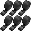 Mis.Moon 6 Pcs Cinghia di Fissaggio Cinghie, 2m x 2.5cm Nero Cinghie di Tensionamento, Tensione con Cricchetto Regolabili Nylon Cinghie per il Trasporto di Biciclette, Moto, Pacchi Bagagli