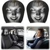 Generic Set di 2 copri poggiatesta auto con facce spaventose, protezioni completamente avvolgenti per sedili veicolo, riutilizzabili e lavabili, accessori divertenti con fantasmi e volti umani spaventosi