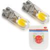 SageSunny 2PCS T10 W5W Lampadina LED 12V Chip COB 1800K Giallo Ambra 194 168 501 2825 Lampadine LED per Luci Interne Auto Luce Mappa Luce Targhetta Luce Laterale