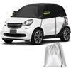 Tokenhigh Telo di copertura per auto impermeabile adatto per Smart Fortwo 2006 - 2025, 300D, traspirante, con cinghie e strisce riflettenti, impermeabile, semi-garage, pioggia, sole, neve e polvere (nero)