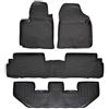 J&J AUTOMOTIVE Tappetini Auto in Gomma su Misura per Toyota Corolla Verso 2004-2009, Set da 4 Pezzi, 3D - con Bordo Alto, Antiscivolo, Inodore, Colore Nero, TPE