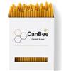 CanBee Candele di cera 40 Candele Sottili Gialle in Cera d'Api Naturale 21 cm x 6,5 mm - Lunga Durata, Combustione Pulita Senza Fumo - Ideali per Rituali, Meditazione e Yoga - CanBee