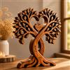 VEELU Albero della Vita Cuore in Legno Personalizzato con Nomi, Decorazione Romantica per Coppia, Regalo Personalizzato per Lui e Lei, Idea Regalo per Matrimonio, Anniversario, San Valentino (Stile 2)