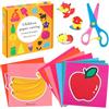 VorPrillynt Set Taglio Carta per Bambini, 1 Forbici Sicurezza + 96 Fogli di Carta Colorata, Divertente Set di Attività di Taglio Della Cartas Giocattolo, T-Shirt Premium, Super Morbida T-Shirt, Uomo Donna