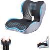 Exsink Cuscino per Sedile,Cuscino Sedia Ufficio,di Memory Foam | Cuscini Ergonomico Sedile per Coccige Sciatica Lombare,per Seduta e Schienale Gaming, Cuscino Cedile Auto