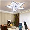 Wildcat Ventilatore da Soffitto con Illuminazione Silenzioso Moderno Led con Telecomando Timer Design a Forma di Fiore Ventilatore Plafoniera per Camera da Letto Cucina