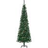 HOMCOM Albero di Natale Alto 195cm Realistico con Pigne Decorative Verde