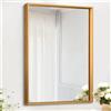 AAZZKANG Specchio da Bagno Rettangolare Decorativo in Metallo per Parete con Cornice, Specchio da Toeletta per Camera da Letto e Soggiorno, 50 x 40 cm