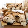 YYZBS Set Copripiumino Matrimoniale Golden Retriever Biancheria Da Letto in Microfibra Con Stampa 3d Hd Con Cerniera 200 X 250 Cm + 2 Federe 50 X 80 Cm