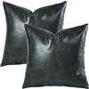 Odaima Fodere per Cuscini da Esterno Pelle Impermeabili 1/2 Pezzi Copricuscini Divano Giardino 40x40 50x50 60x60,con Cerniera, Copri Cuscino Decorazione Sofa Pillow Covers(Nero,60x80 cm2pcs)