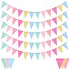 Laipuke 5x4M Bandierine Colorate Lino con 12 Bandiere Triangolari
