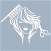 Decalart Set 1 Adesivo vetrina parrucchiera (Dim 55 x 45 cm) capelli volto donna capelli perfetti piega hair proessional varie misure e colori L417 (010 Bianco, 55 x 45 cm)