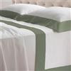 Lisola Set Completo Lenzuola Una Piazza e Mezza, Cotone e Raso, 1 Lenzuolo da Sopra 180x290cm + Lenzuolo da Sotto 120x200x30cm + 1 Federa 80x50cm, Made in Italy, Modello: Diamante, Verde Salvia
