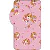 Jerry Fabrics Paw Patrol - Lenzuolo con angoli per ragazze, 90 x 200 cm, colore rosa con Skye, in morbido cotone, lenzuolo con angoli antiscivolo per un sonno confortevole, biancheria da letto per ragazze