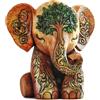 WOKICOR Elephant - Decorazione 2D in MDF, 20 x 18 cm, per ufficio, libreria, camera da letto