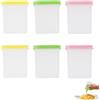 Rainway Set di 6 barattoli per spezie da 250 ml, in plastica, contenitori per spezie, contenitori ermetici con coperchio, trasparenti per spezie, sale zucchero, per cucina, campeggio, barbecue