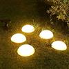 QQYYLI Lampada da Prato Solare a Mezza Sfera, Luci da Terra Solari, Lampada da Prato con 5 LED, Illuminazione Decorativa, Lampada da Giardino Impermeabile per Cortile Paesaggio Patio, 5 Pezzi,Giall