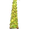 HMASYO Albero di Natale pop-up da 1,5 m con luci timer, verde lime, albero di Natale pieghevole a matita artificiale per interni, casa, appartamento, portico, vacanze, decorazioni per feste