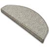 casa pura Coprigradini per Scale Interne - Antiscivolo Scale, Fonoassorbenti, Antimacchia, Vari Colori e Misure - Mezzaluna - Set da 15-23.5x65 - Grigio-Beige