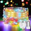Vacoulery Led Stringa Luci a Batteria, 5M 50 LEDs 8 Modalità Lucine led Decorative IP65 Impermeabile con Telecomando, Timer e Dimmer per Interni e Esterni, Natale, Matrimonio