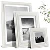Mein Landhaus Vintage Cornice Stoccolma Im Shabby Chic Design Cornice in Bianco con Vetro - bianco, 60x80 cm